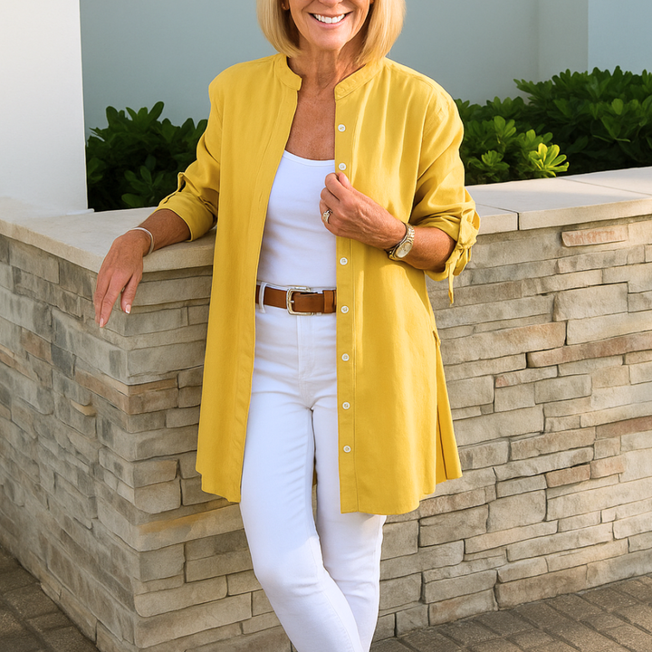 Louise - Chemisier Élégant À Manches Nouées