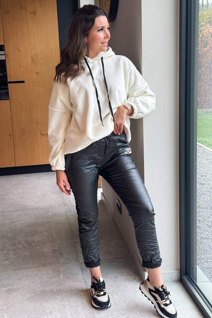 Pantalon Magique Dinari Huilé Noir