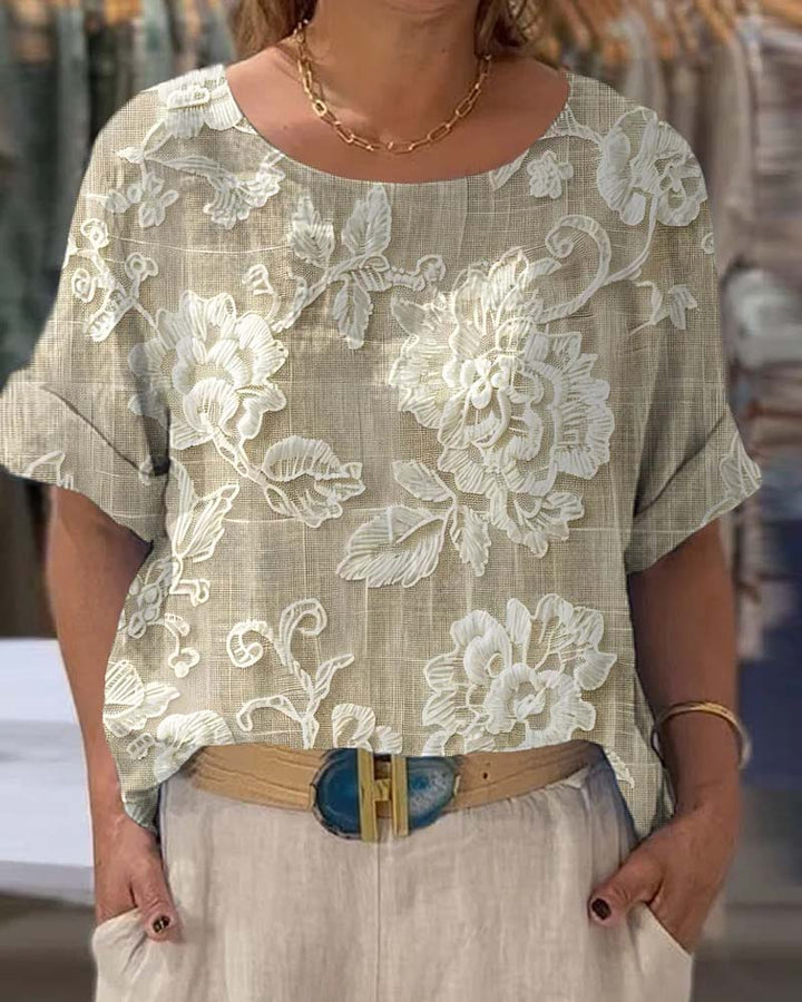 Maelin - T-Shirt Floral Vintage