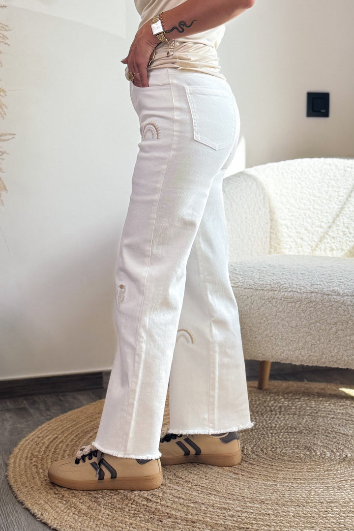 Jeans M672-1 Blanc