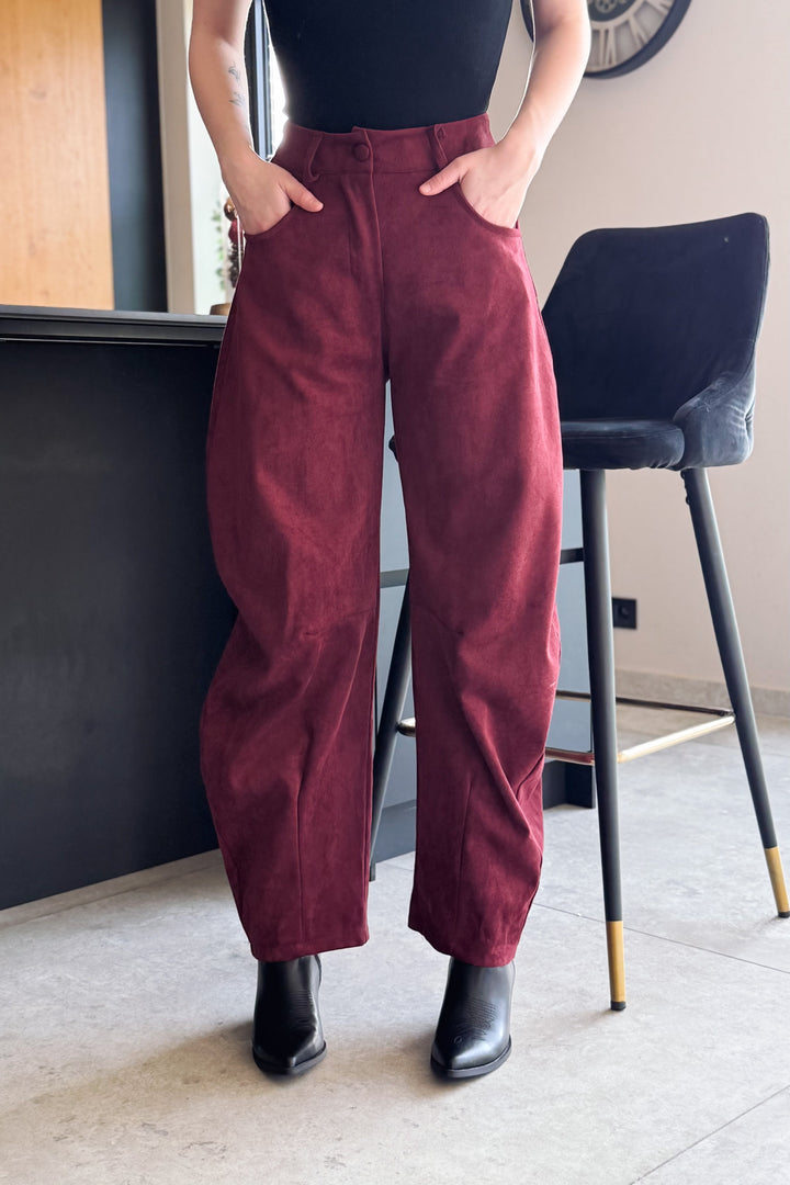 Pantalon Ballon Mélody Bordeaux