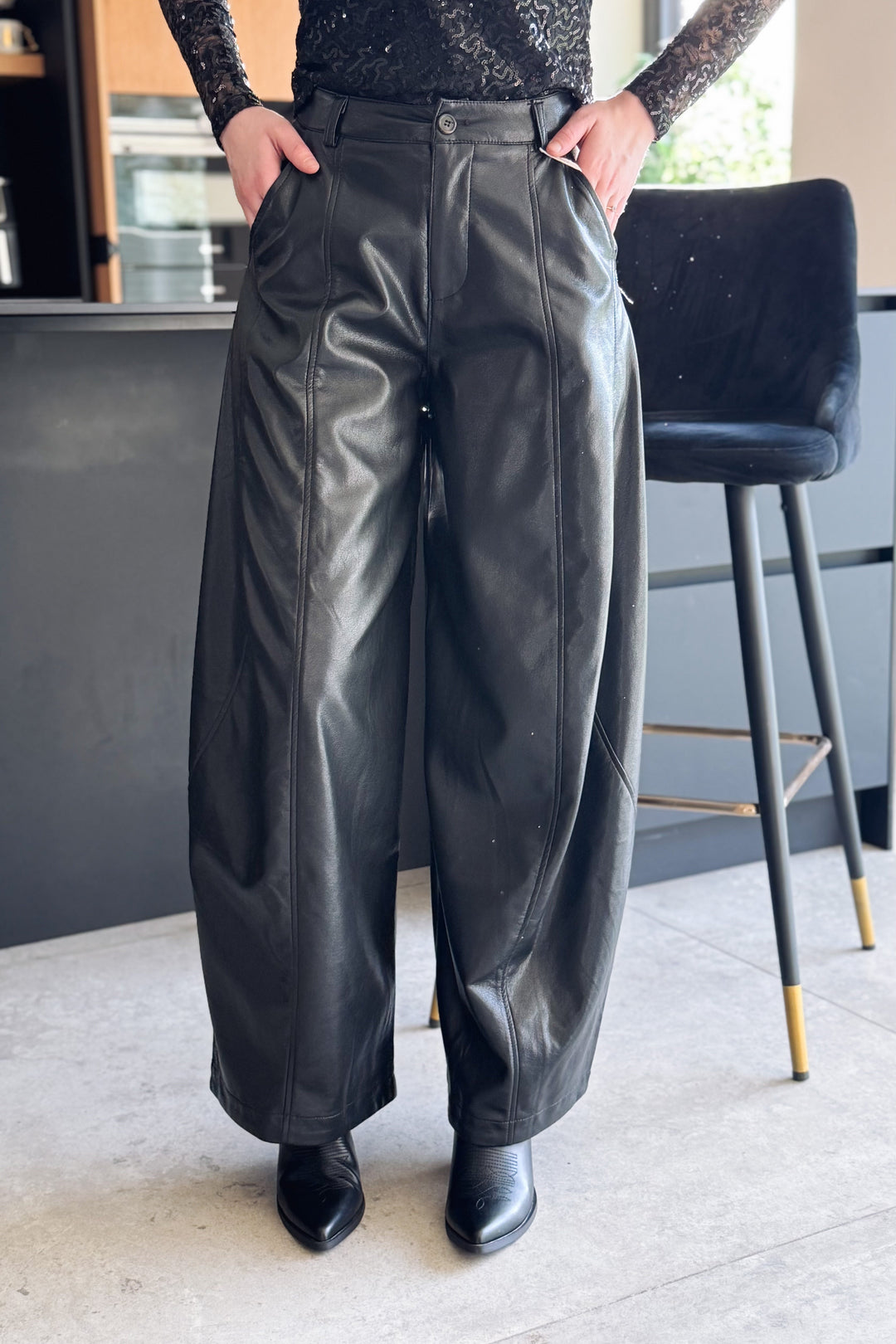 Pantalon Simili Flika Noir