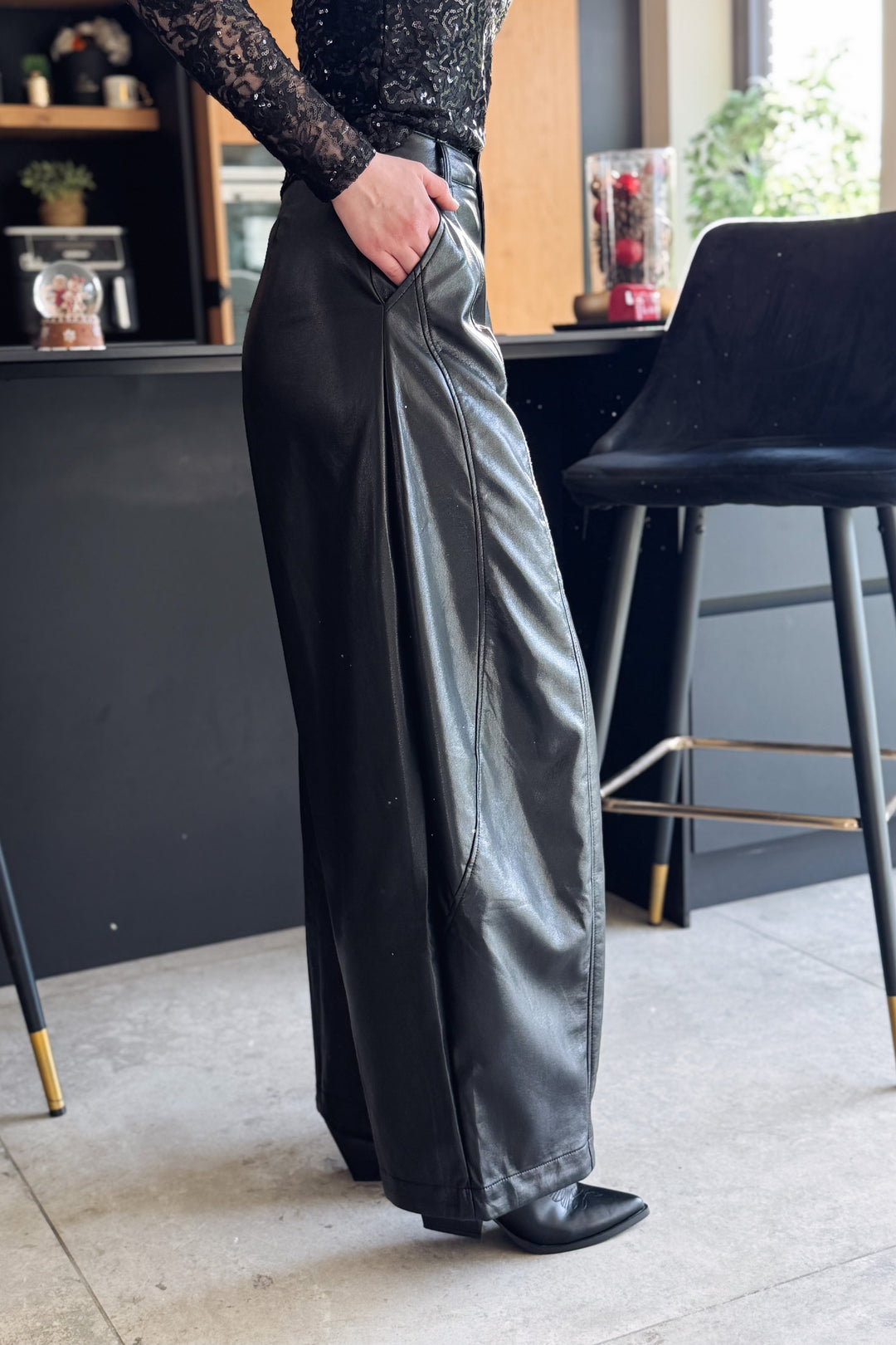 Pantalon Simili Flika Noir