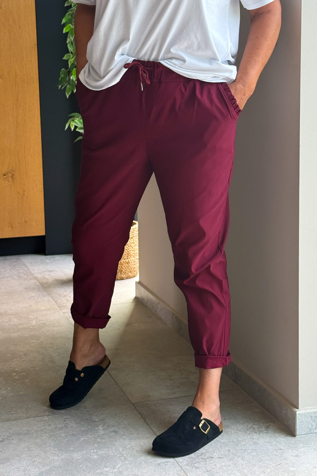 Pantalon A Nouer Evany Bordeaux GT