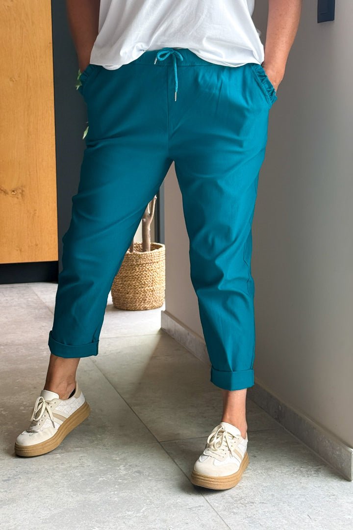 Pantalon A Nouer Evany Bleu Canard GT