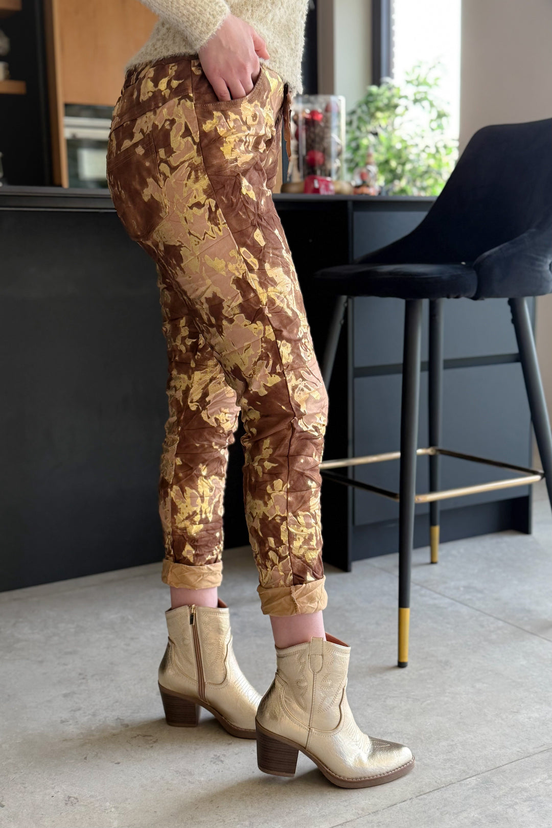 Pantalon Magique Onédia Doré