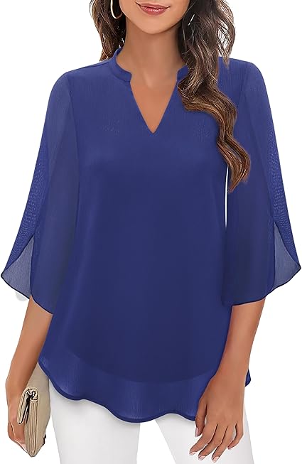 Petra – Blouse en Chiffon A-ligne