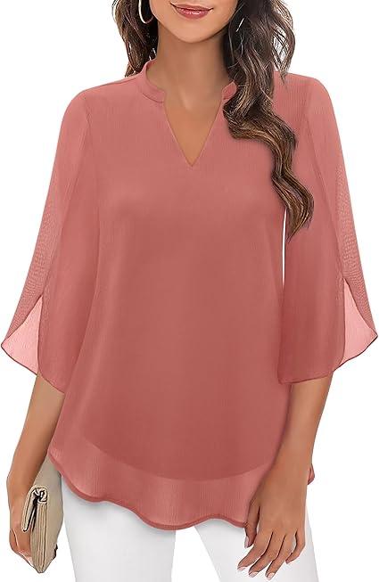 Petra – Blouse en Chiffon A-ligne