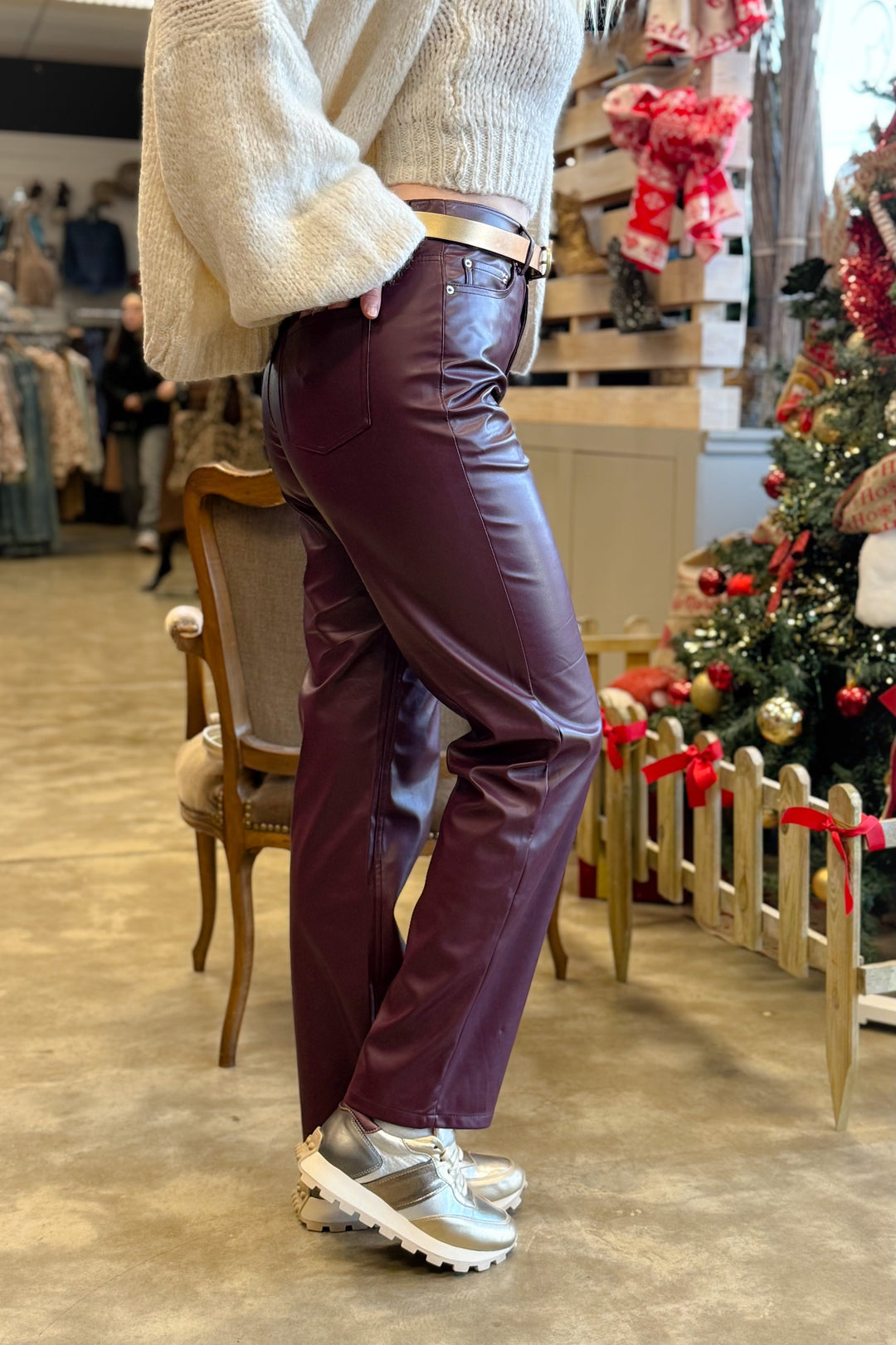Pantalon Simili Sadie Bordeaux Only