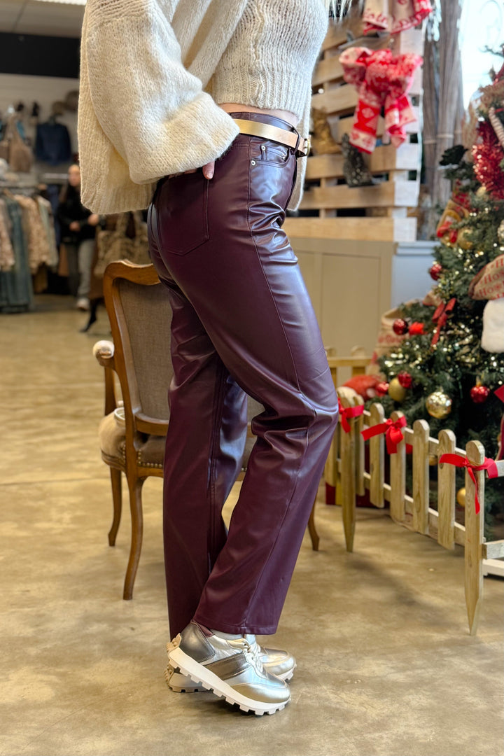 Pantalon Simili Sadie Bordeaux Only