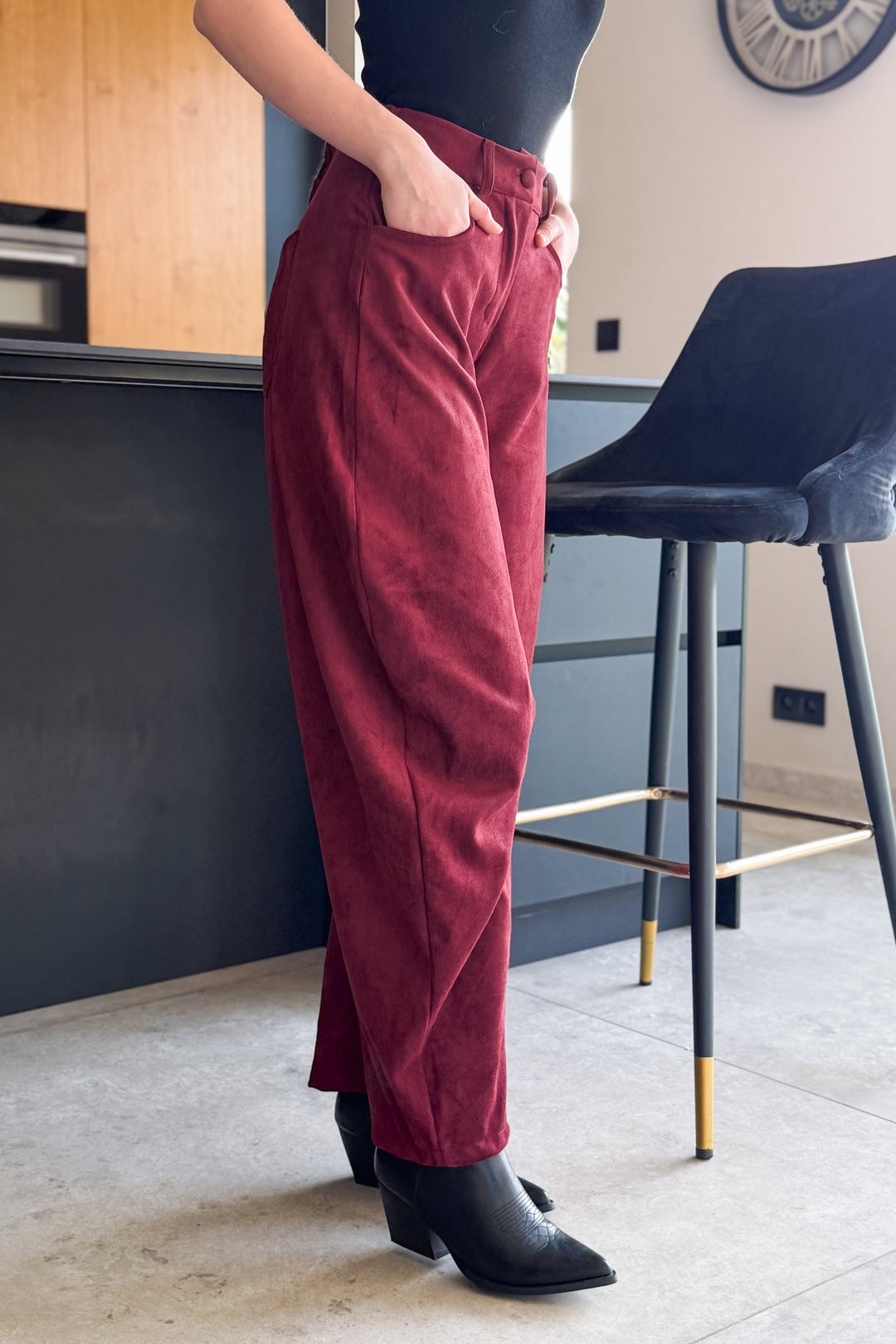 Pantalon Ballon Mélody Bordeaux