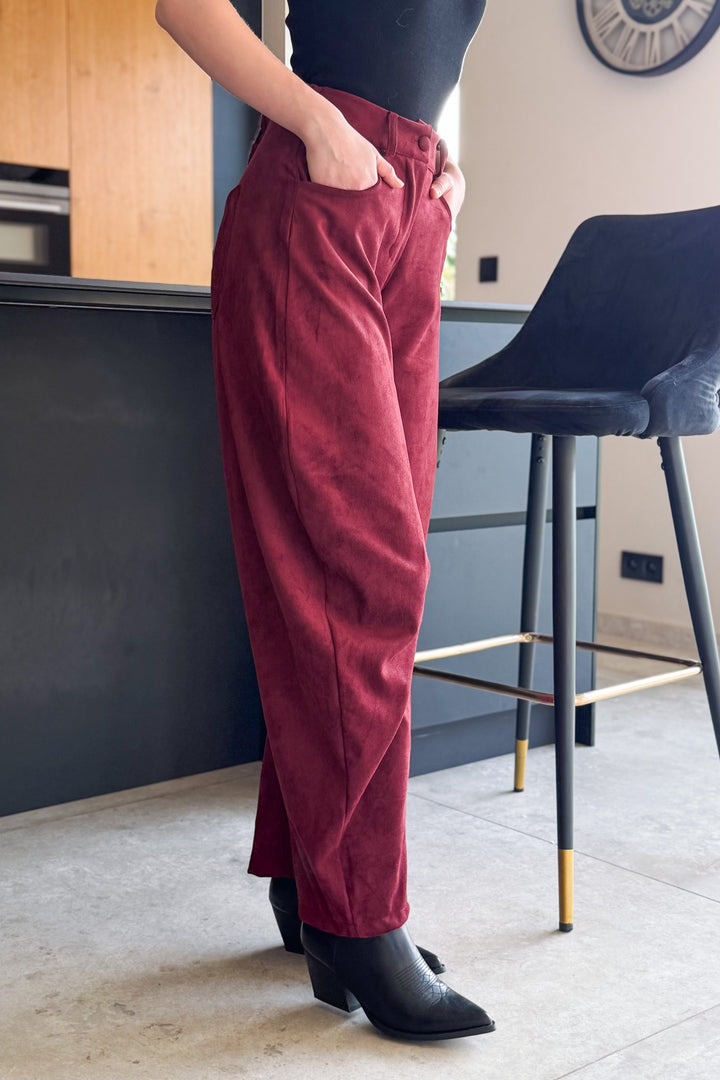 Pantalon Ballon Mélody Bordeaux