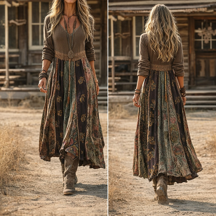 【Manches Longues】Robe Vintage Décontractée