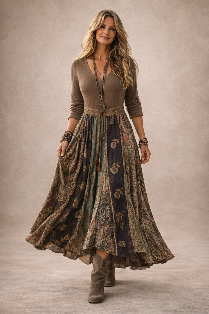 【Manches Longues】Robe Vintage Décontractée