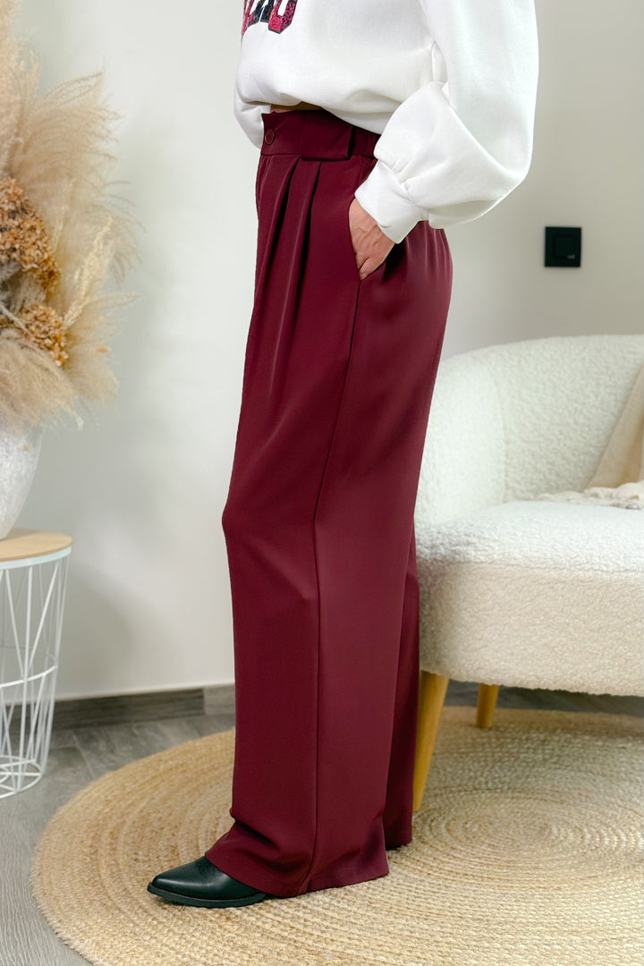 Pantalon Edwina Bordeaux