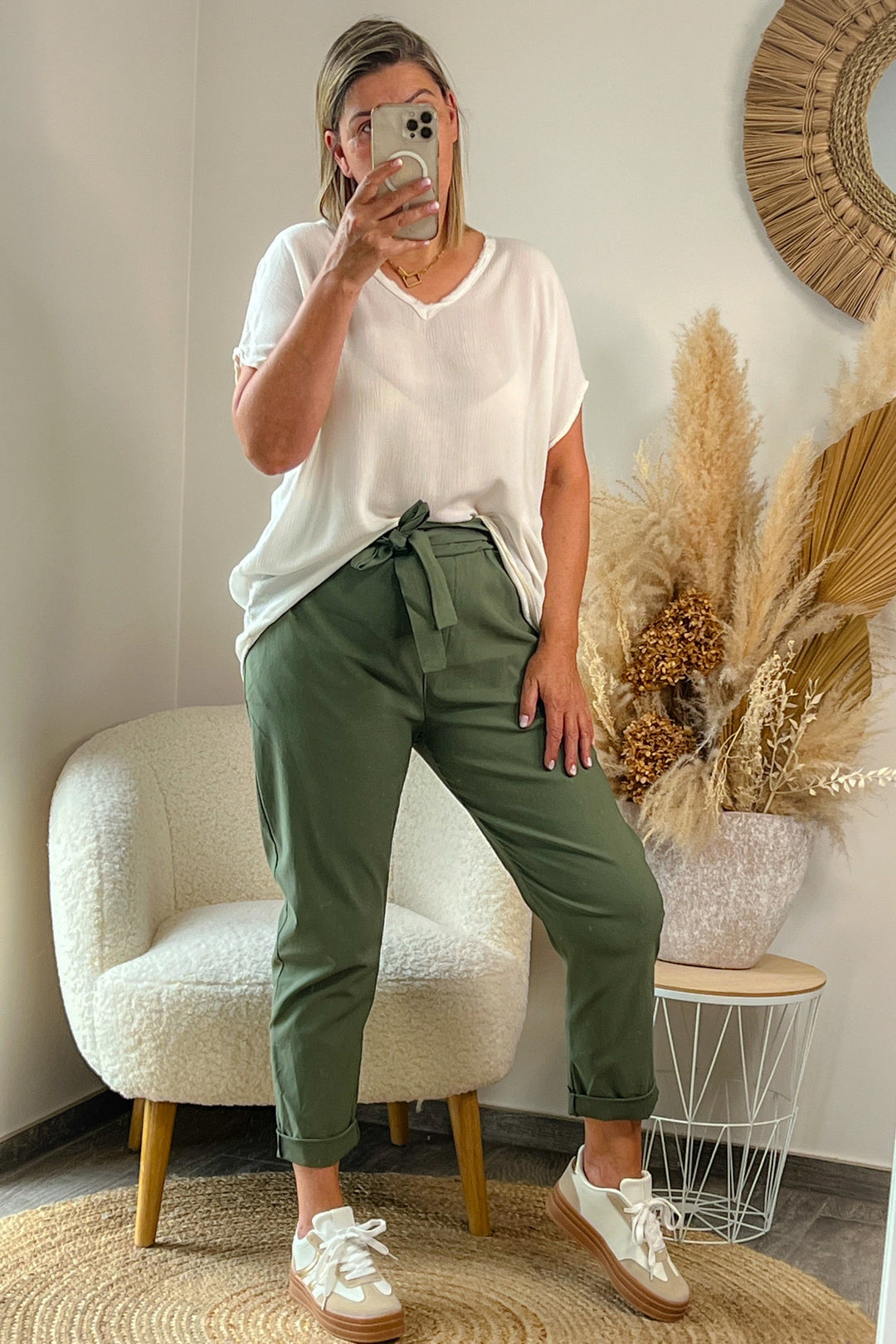 Pantalon à nouer Maelysa Kaki GT (42/48)