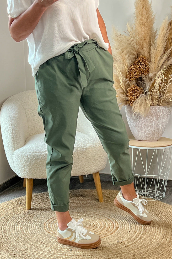 Pantalon à nouer Maelysa Kaki GT (42/48)
