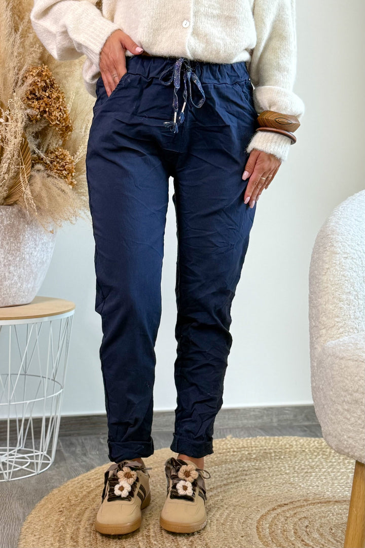 Pantalon Magique Ornelia Bleu Marine