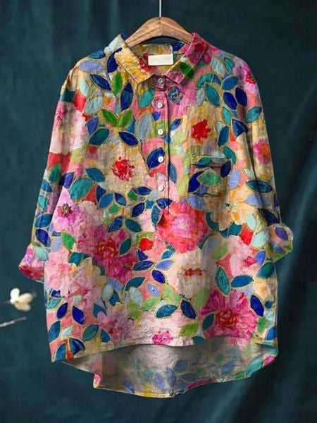 Lila - Blouse Florale Élégante