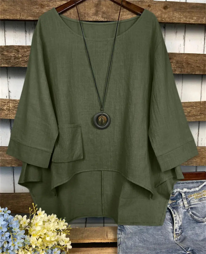 Liana - Blouse Asymétrique Décontractée