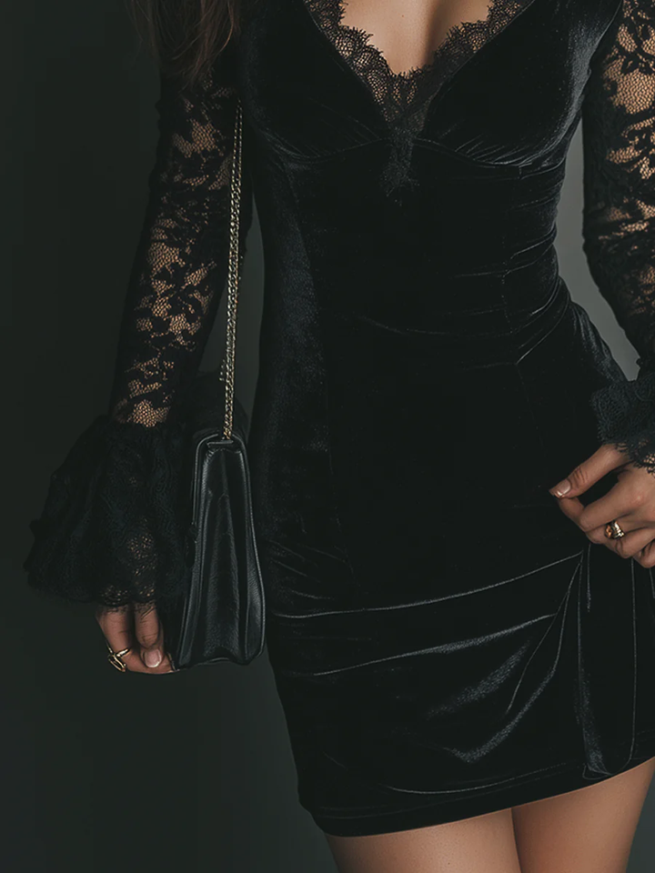 Luna - Élégante Robe en Velours