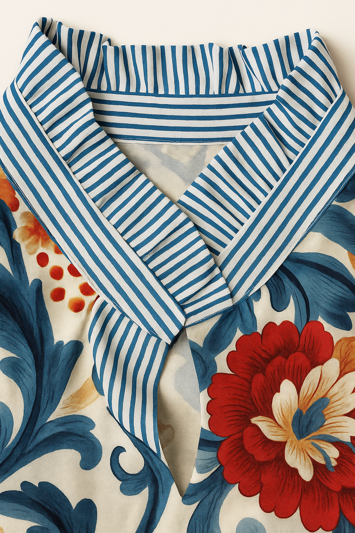 Florale | Chemise classique à col rayé