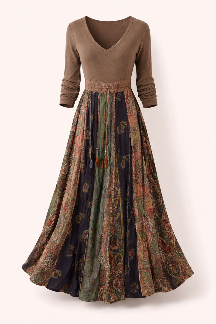 【Manches Longues】Robe Vintage Décontractée