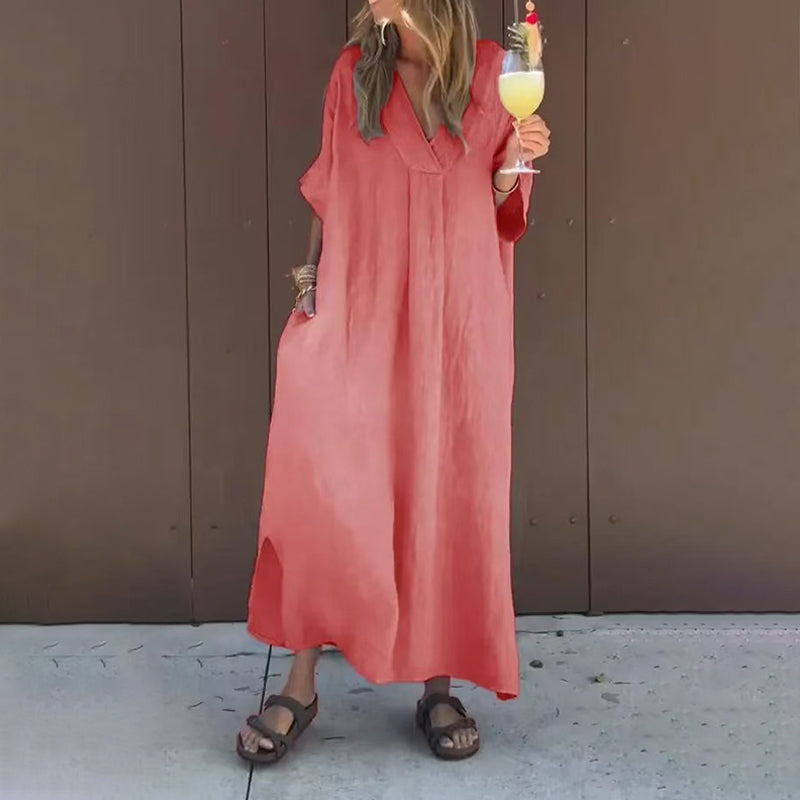 Alessia - Robe Décontractée à Col en V