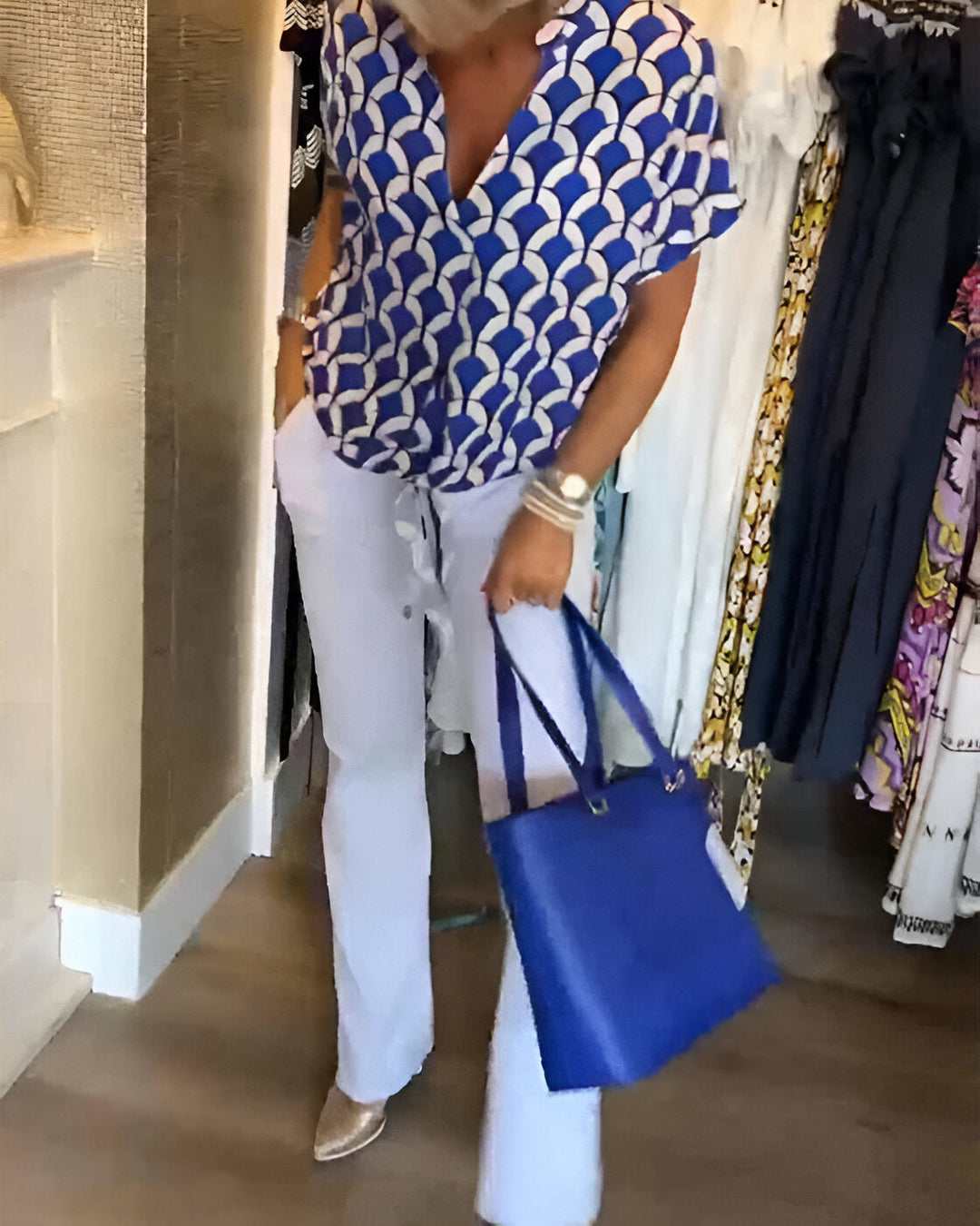 Elena - Haut Décontracté Imprimé