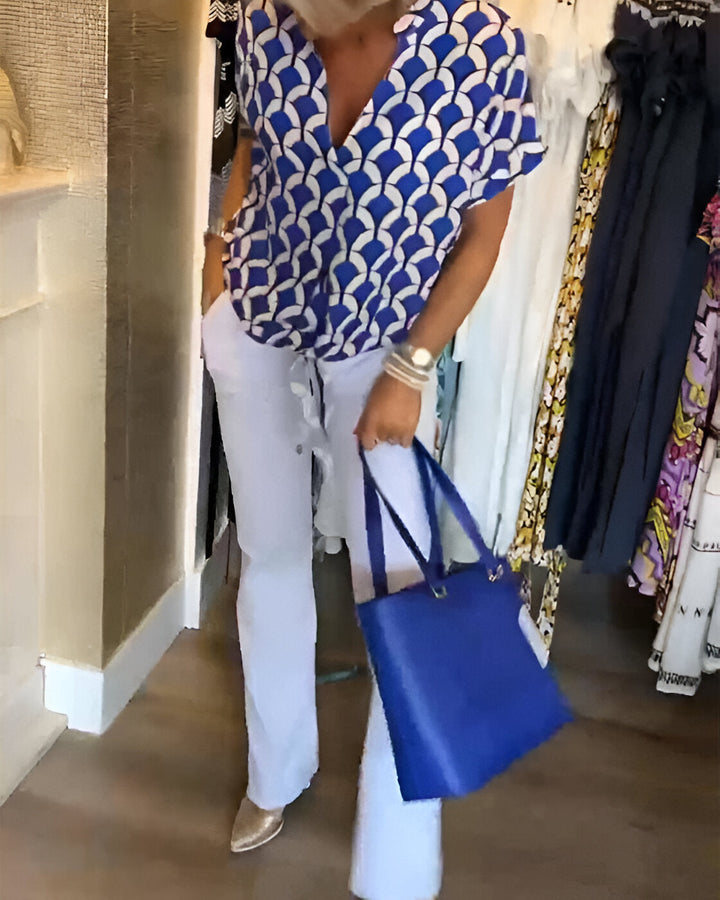 Elena - Haut Décontracté Imprimé